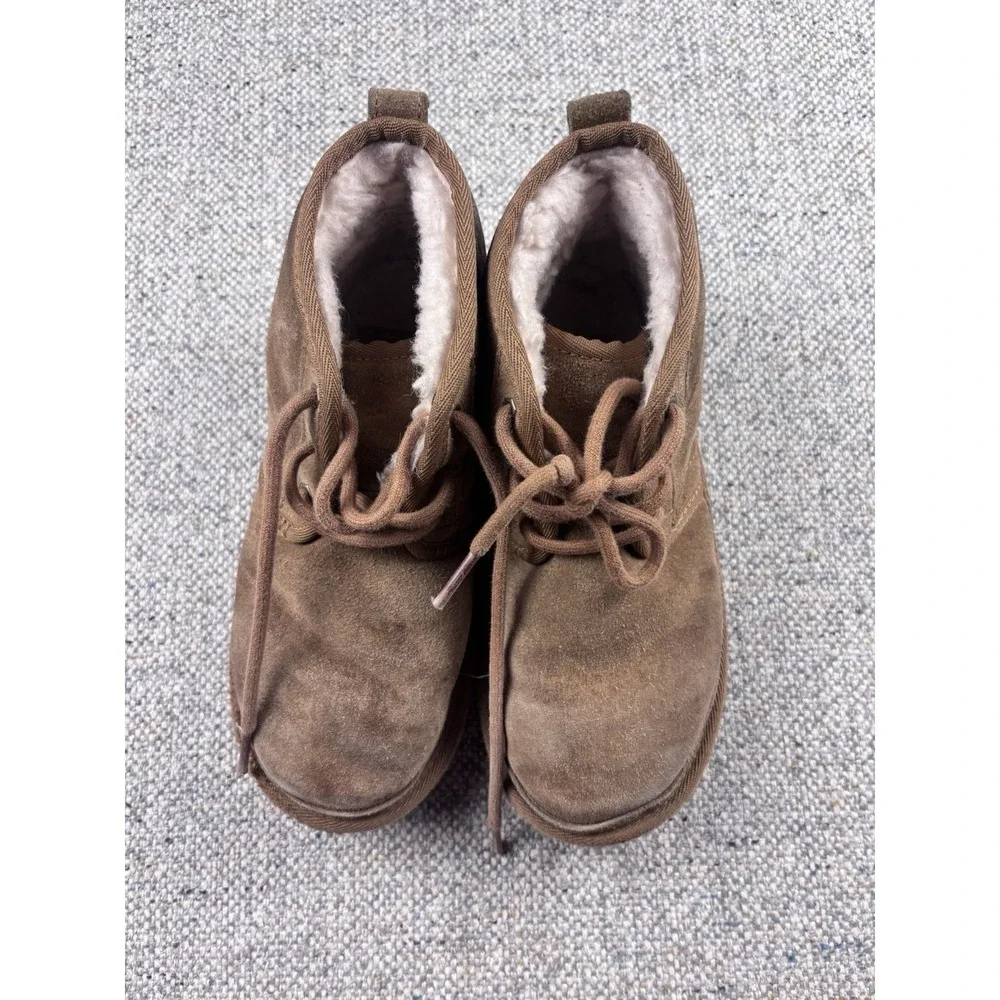 UGG Winter Snow Boots Youth 3 Neumel II Amber Brown Suede Sheepskin 1017320K